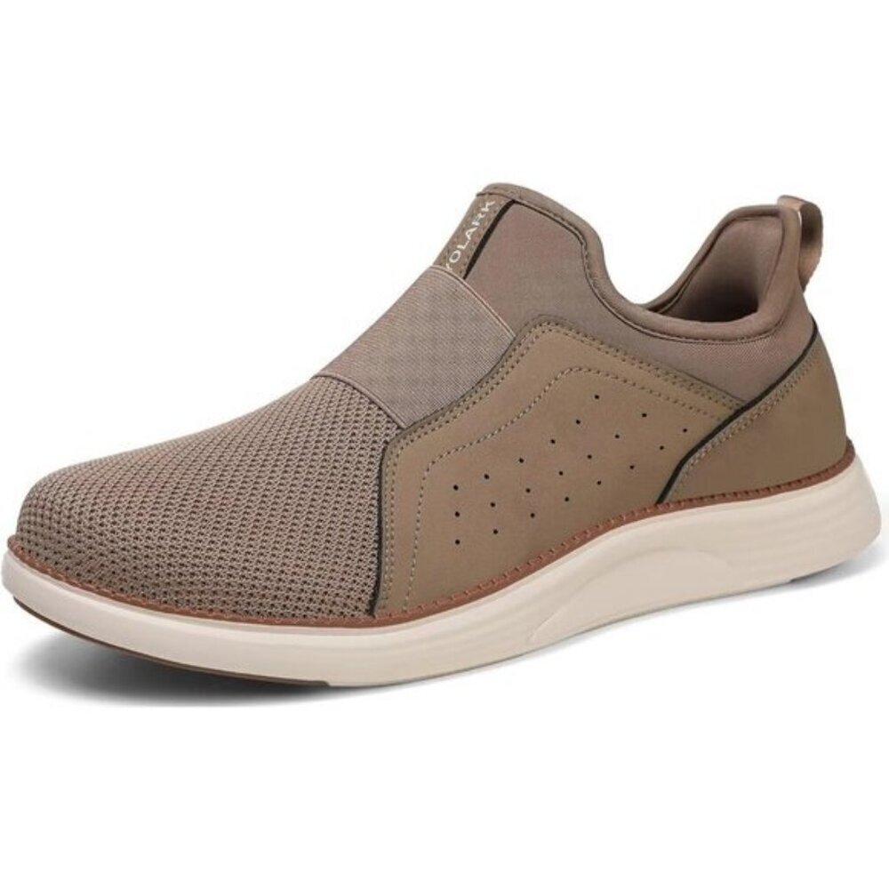 ⚡Men Khaki-06 Dress Fashion Lightweight Breathable Laceless Athletic Sneakers